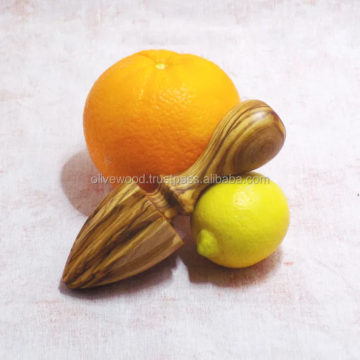 Legno di ulivo Limone alesatore, limone premere Spremiagrumi, di legno press Juicer