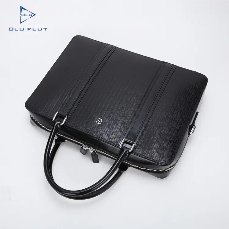 Bolsa de couro genuíno para laptop masculina, maleta de couro de alta qualidade com desenho de couro