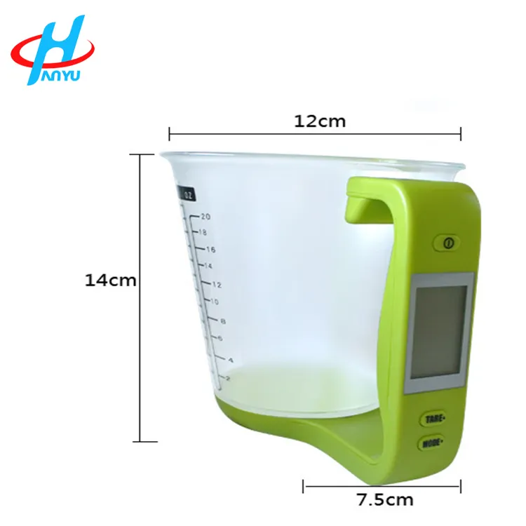 HY-CP cheap china digital kitchen measuring plastic cup scale