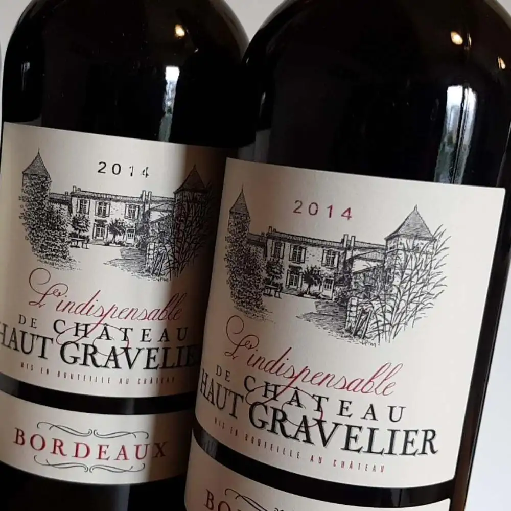 Best Selection for a Red French Wine in Bottle Chateau Haut Gravelier Indispensable Bordeaux AOC