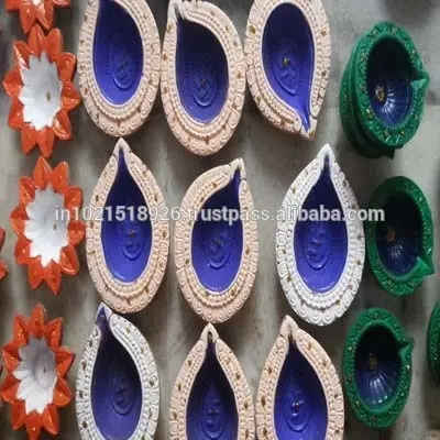 Bunga Decoative Tanah Liat Kustom Diyas