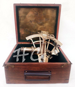 Sale for <strong>Henry</strong> Barrow &amp; Co. London 8&quot; Brass Ship Sextant German Sextant With Hardwood Box Handmade Brass Sextant CHSEX10045