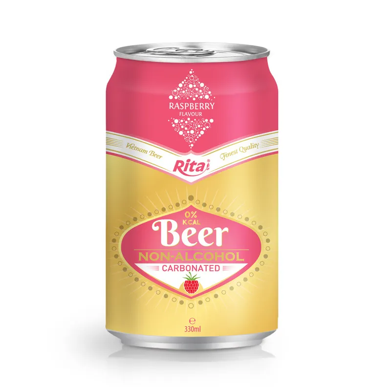 330ml Conserve Framboise Saveur Non Alcoolisé Bière Exportateur Du Vietnam Sans Gluten Aromatisé Boisson Gazeuse