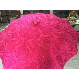 高品质最大品种批发手工雨伞带线刺绣印度婚礼装饰伞艺术