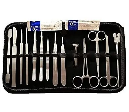 Kit de instrumentos quirúrgicos de Hospital, herramientas de cirugía médica de acero inoxidable, juegos de examen para estudiantes, estuche de embalaje