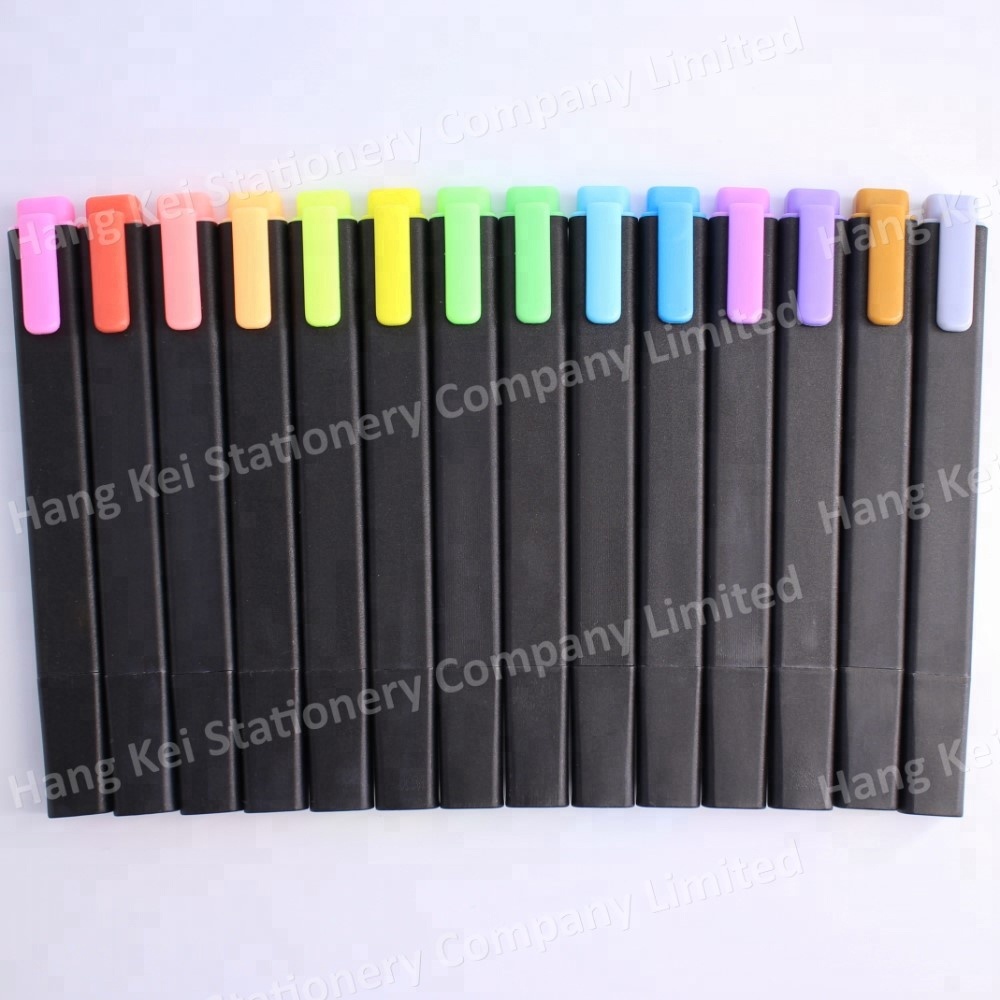 Stationery Wholesale Non-toxic Multi Color <strong>Highlighter</strong> with <strong>Plastic</strong> Clip - Product Image 5