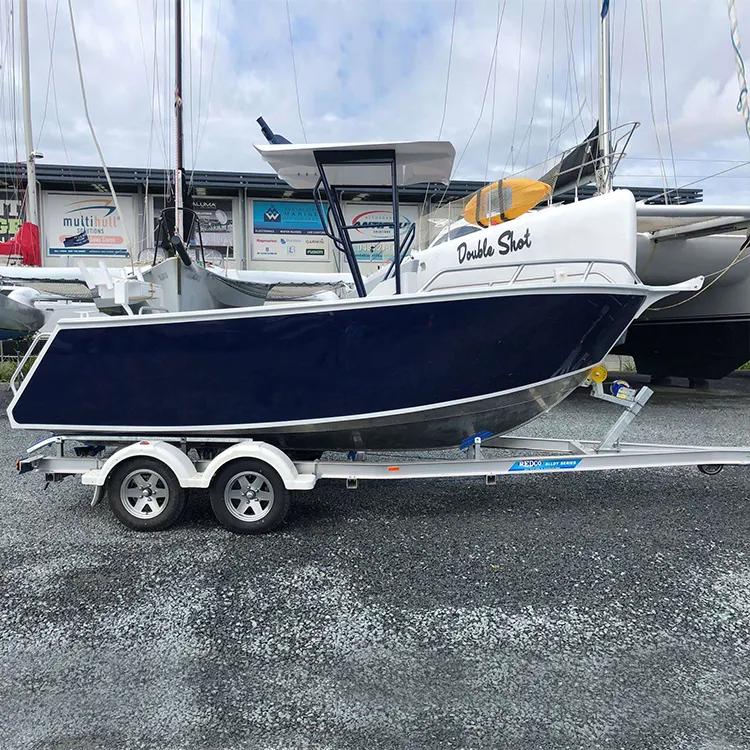 6m zentrum konsole aluminium fischerboot mit luxus Sperrholz holz bodenbelag