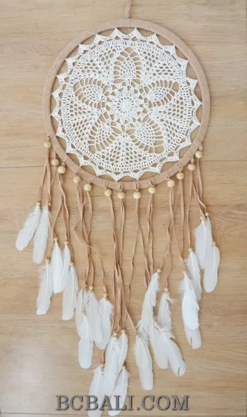 Bali handmade crochet dream catcher pelle scamosciata della piuma della decorazione della casa