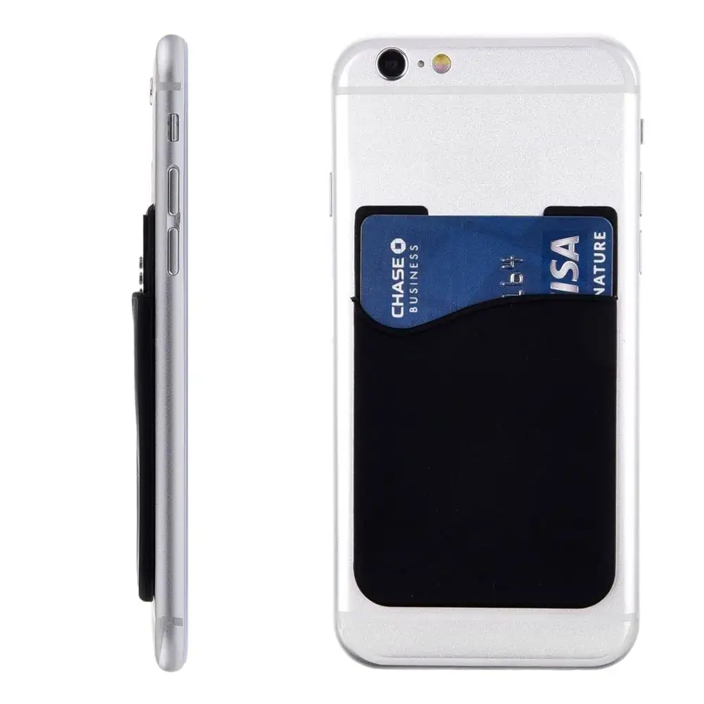 Factory Customized LOGO Stretch Elastic Mobile Phone Wallet Sticker Credit Card Holder