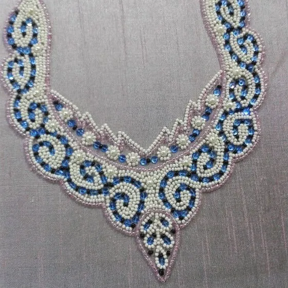 Handmade Embroidered Seed bead collar necklace