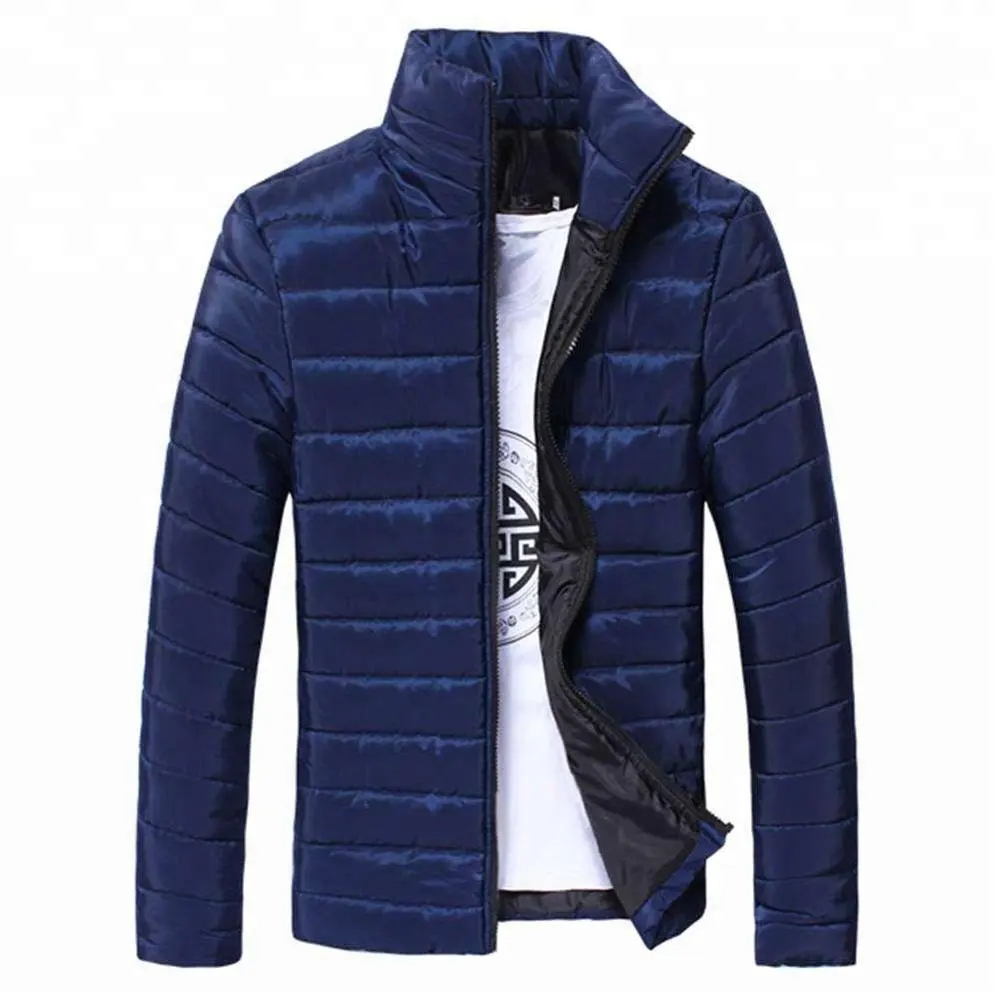 Chaqueta azul marino de invierno para hombre, chaqueta de talla grande