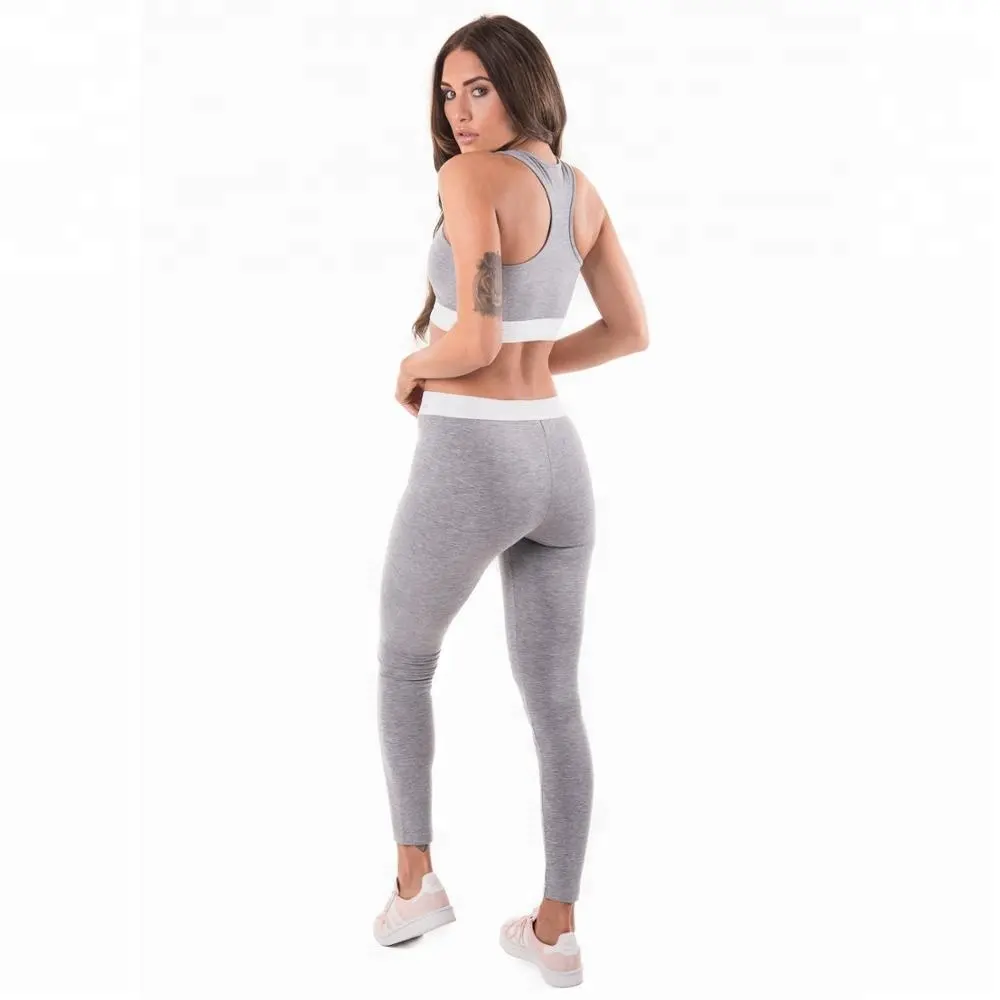 El mejor precio la primera elección de leggings de algodón Sujetador deportivo gimnasio desgaste conjunto