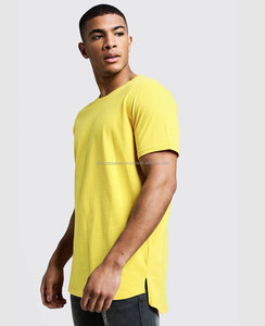 バルクカスタム高品質卸売Tシャツ格安プレーンホワイトイエローロングラインカスタムTシャツバルク - Product Image 3