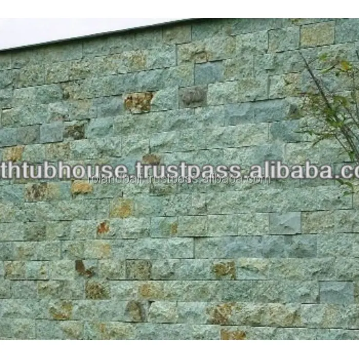 Sukabumi pietra rivestimento della parete di piastrelle di pedras verde WC005 pietra naturale