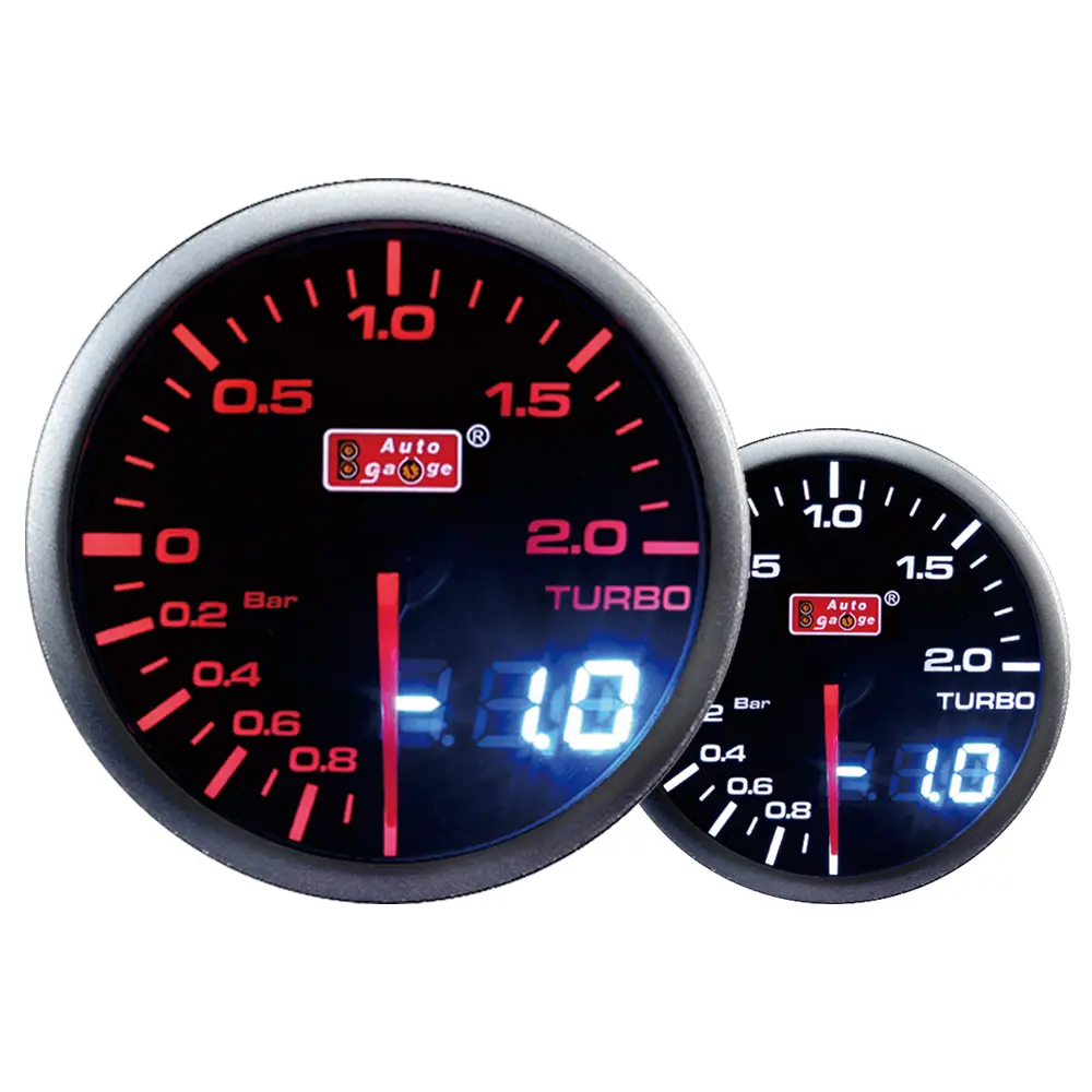 52 mm LED-Anzeige Analog Digital Turbo Boost Gauge