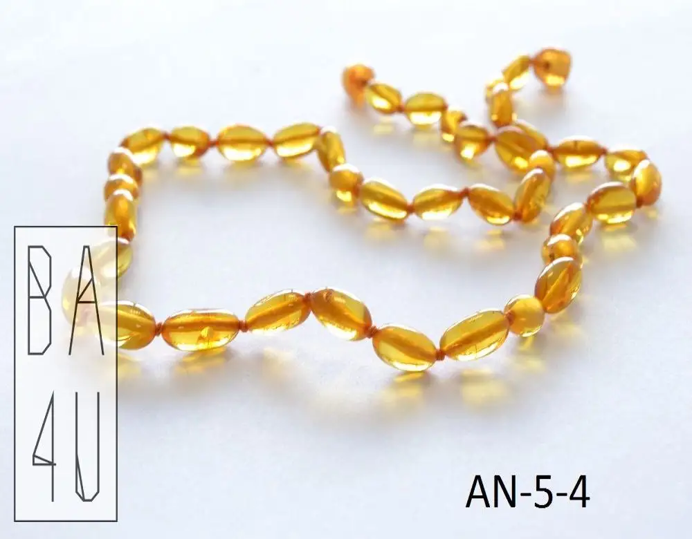 Ожерелье из Балтийского янтаря для взрослых, бусы в форме фасоли лимонного цвета с полированной отделкой из настоящего натурального Балтийского янтаря