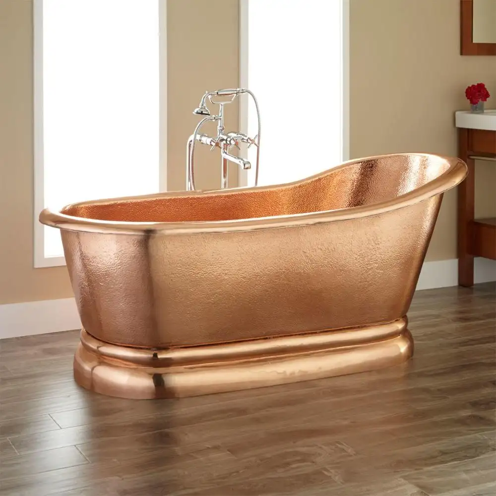 Antique Copper bath tubs manufacturer luxury style adult portable bath tub for apartment in cheap price