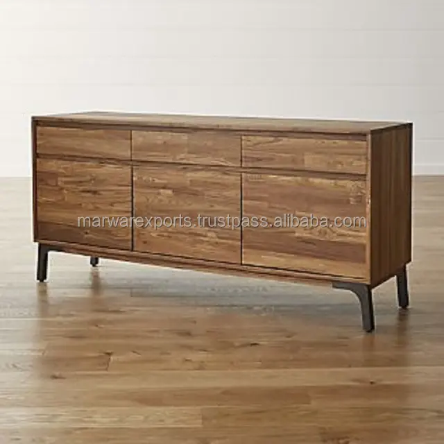 Gabinete de madera maciza recuperada de diseño antiguo para sala de estar y muebles para el hogar