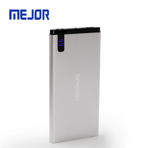 פאוורבנק אדום 10000 mah סוללה חיצונית 2A USB כפול מטען טלפון נייד LED תצוגת פאוור בנק