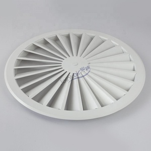 HVAC System Steel Circular <strong>Swirl</strong> <strong>Diffusers</strong> Ceiling Vent Covers with 24 <strong>Fixed</strong> Blades