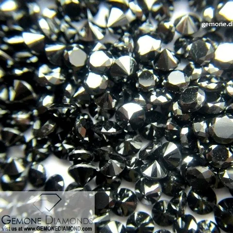 قطع أصلية طبيعية من الماس الأسود فضفاضة لصنع المجوهرات الراقية ، الماس الأسود الطبيعي الفضفاض