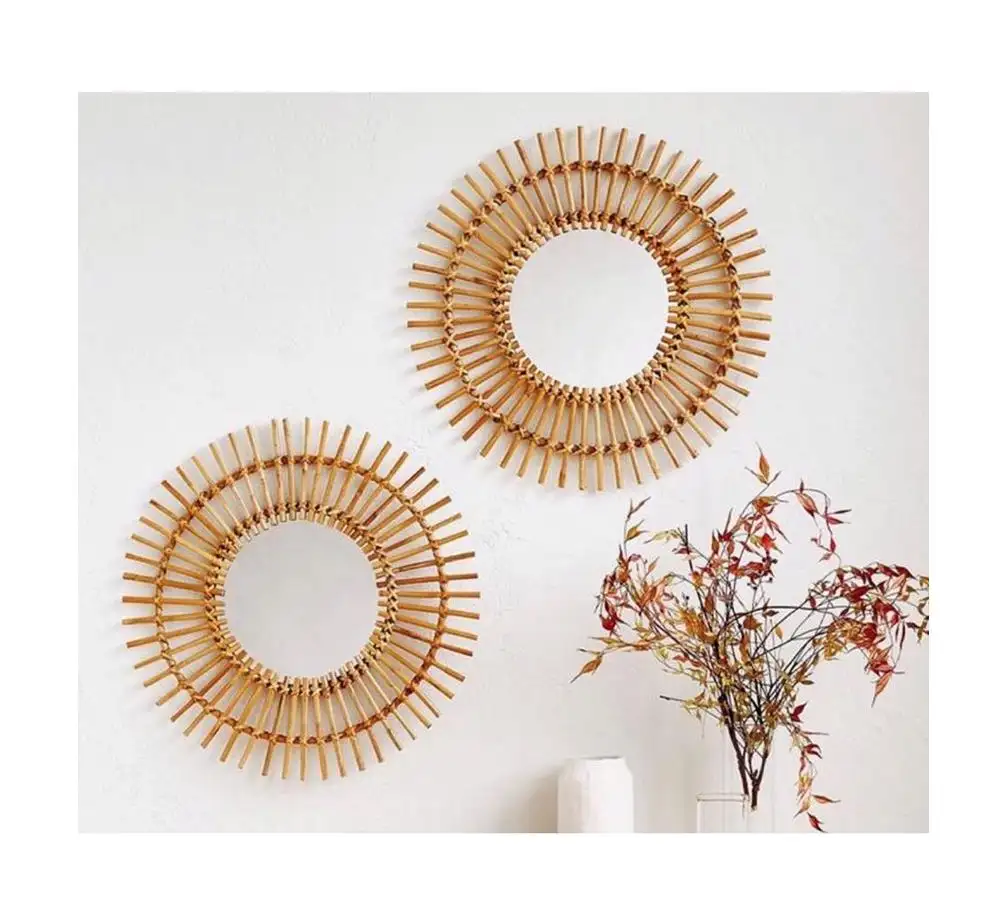 Rattan spiegel-home dekorative bambus spiegel-rattan wand spiegel für dekoration (Ms.Sandy 0084587176063)