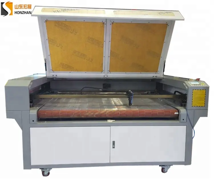 Máquina cortadora láser de alta calidad, máquina de grabado textil con carga automática, hecho en Hina