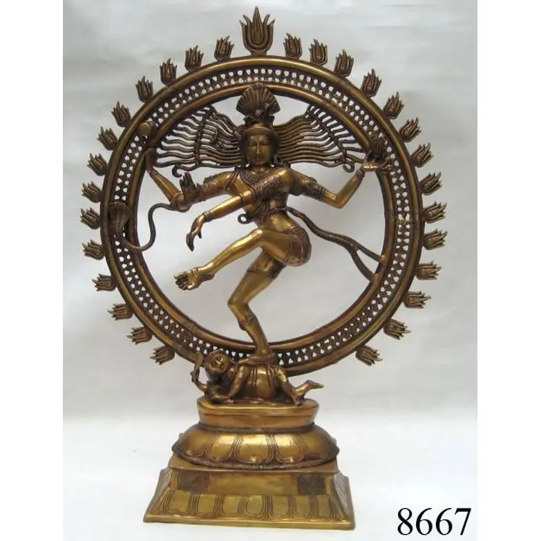 Estatua religiosa hindú de latón Natraj, India