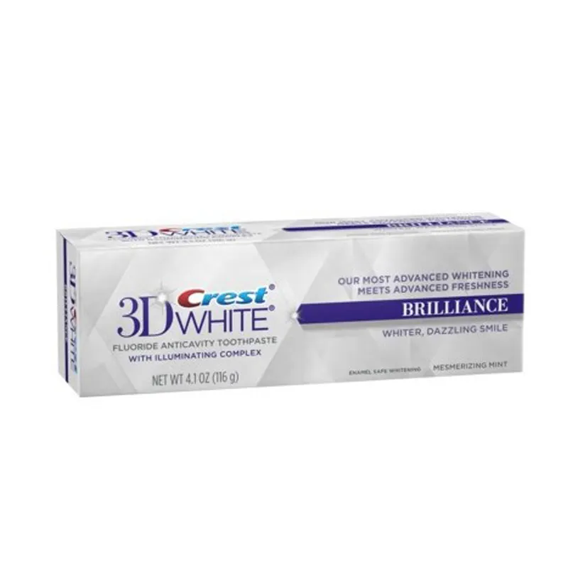 Crest 3D White Brilliance Toothpaste brands Enamel Safe Teeth Whitening natural Mesmerizing Mint Flavor 4.1 Oz Toothpaste brands