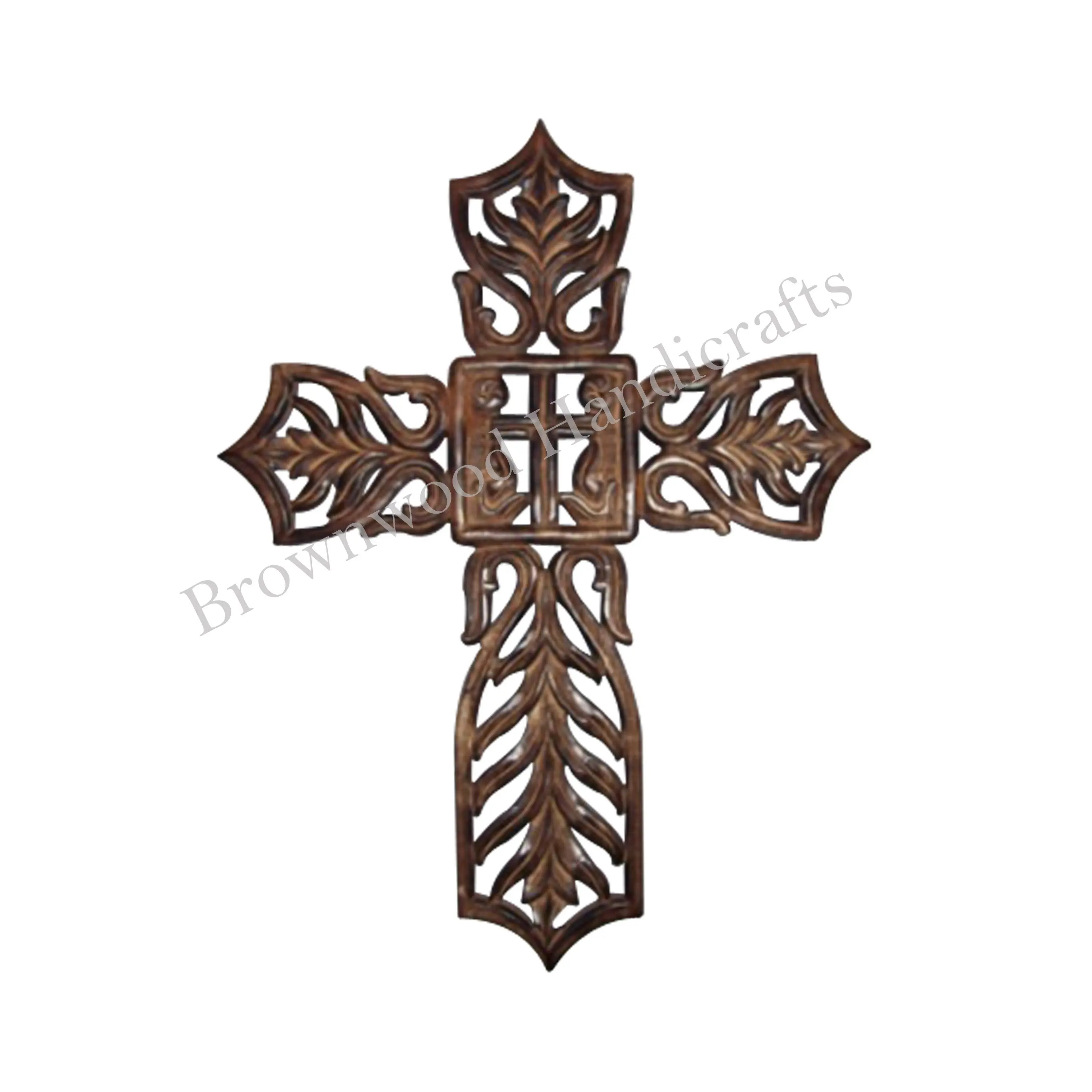 Top Quality Religious Wooden Crafts Cross Christian Crosses Hand Carved Beautiful Design Wooden Cross at Factory Wholesale Price