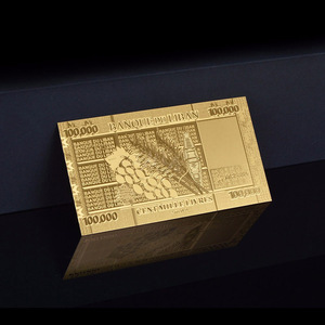 黎巴嫩镑100000黄金纸币纸币纯金箔钞票漂亮的生日礼物 - Product Image 3