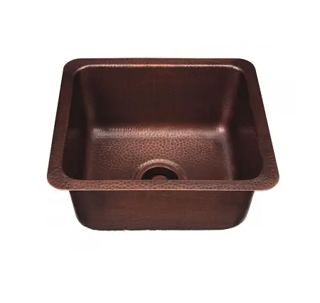 Pia de cobre martelado de tamanho fabuloso para uso doméstico, pia de cobre puro personalizada do fabricante