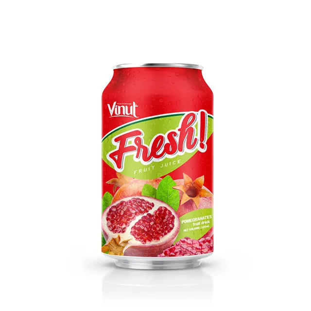 330ml VINUT In Scatola Succo di Melograno Succo di Frutta Bevanda MENO CALORIE Distribuzione OEM di Produzione Originale Gusto 10% Brix