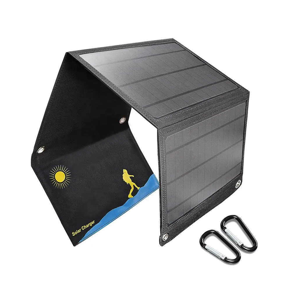 Painel solar mono 21w, venda quente, painel solar dobrável de acampamento, carregador de celular para bancos de energia