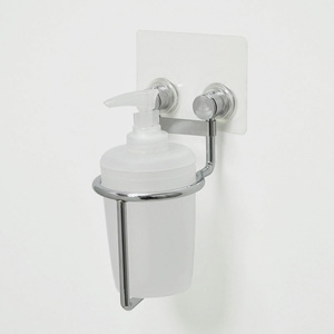 <strong>Soap</strong> and Lotion Dispenser Wire Rack with Reusable Adhesive Sticker