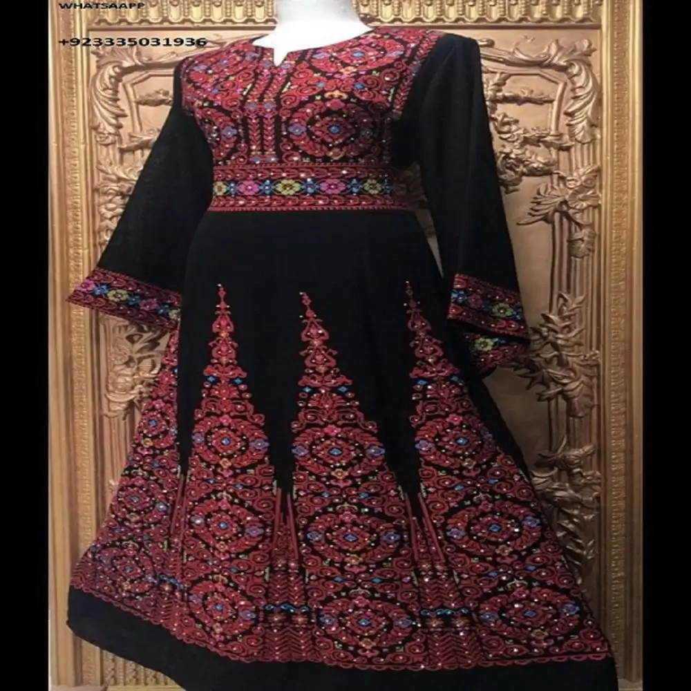 Belle Génial abaya robes musulmanes dubaï abaya kimono caftan jalbab de pointe ajm