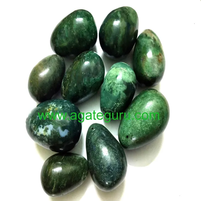 Œuf de Massage Yoni, pierre précieuse de Jade vert naturel, rose