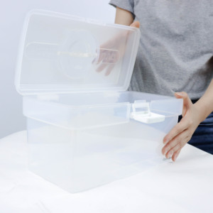 ハンドル付きプラスチック製収納ボックスモデル2501
