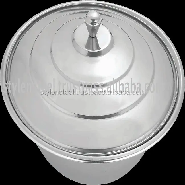 Lavabo rond avec couvercle pour la cuisine, lavabo en acier inoxydable, plateau de table, prix de gros