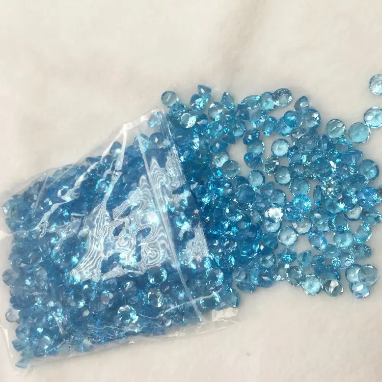 Commercio all'ingrosso Per Allentato Blu Topaz Della Pietra Preziosa Cristalli Pietre Curative