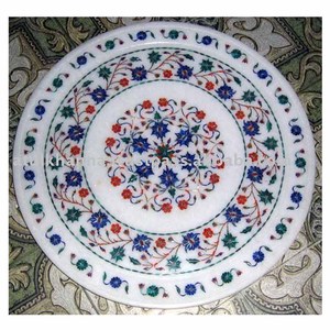 Indian <strong>Marble</strong> Inlay Plate Home Decorative <strong>Marble</strong> Inlay Plate - Product Image 1