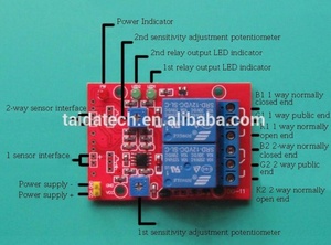 Taidacent LM393 Largo di Tensione 12V 5V 2 Relè Induttivo di Prossimità Elettrico Magnetico Reed Porta on Off Interruttore di Allarme circuito Del Sensore - Product Image 3
