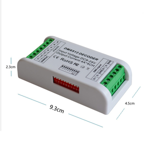 Mini 3 veya 4 Kanal LED DMX512 Dekoder Çekme Kodu Sabit Kontrol ışık şeridi Sahne veya LED Reklam Tabelaları - Product Image 4
