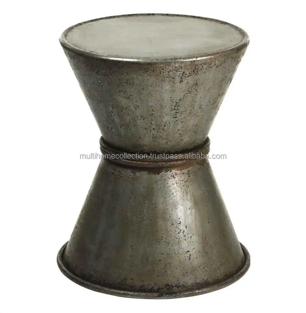 Table basse moderne en métal laiton antique artisanat indien Table d'appoint en fer aluminium ronde Design unique vente chaude de haute qualité