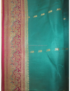 手工复古banarasi丝绸复古纱丽真丝banarasi Zari工作handloomed宝莱坞派对穿纱丽织物