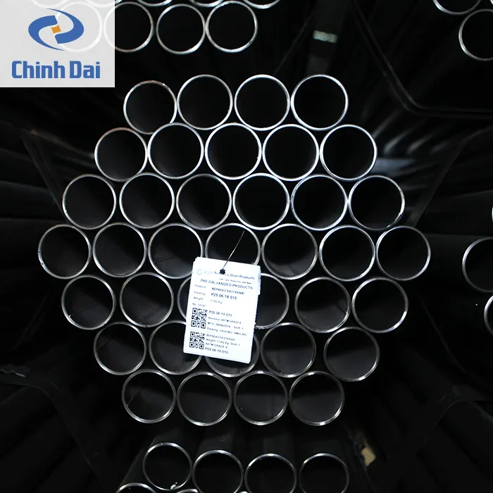Tubería de acero negra Schedule 40 de la mejor calidad/tubo de acero negro estándar ASTM para construcción estructural