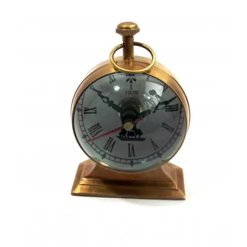 Nautical Mantel Lighthouse Decor Table Clock Modern Wooden Ship Wheel Shelf Decorative Desk Clock at best wholesale price