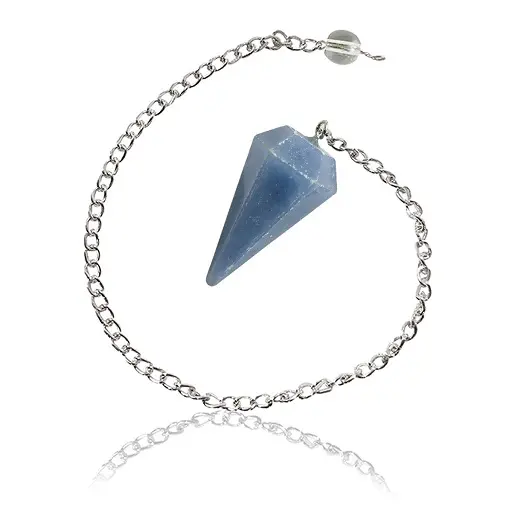 Pendoli sfaccettati ANGELITE pietra preziosa disegno pendoli CHAKRA REIKI pendolo curativo acquista da farhan crystal