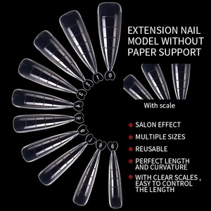 100Pcs/box Full Cover Sculpted Nail <strong>Tips</strong> False Finger Nails Extension <strong>Tip</strong> Quick Building Mold False <strong>Tips</strong> for Manicuring Tool - Product Image 4