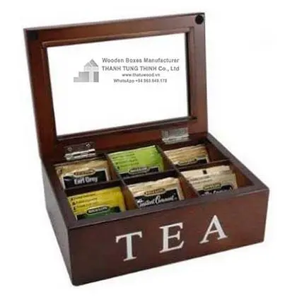 Ooden-Caja de regalo de madera antigua, embalaje para té, PP: + 84 961005832